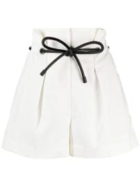 3.1 Phillip Lim high-waisted Drawstring Short Shorts | White | FARFETCH at Farfetch